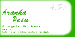 aranka pein business card